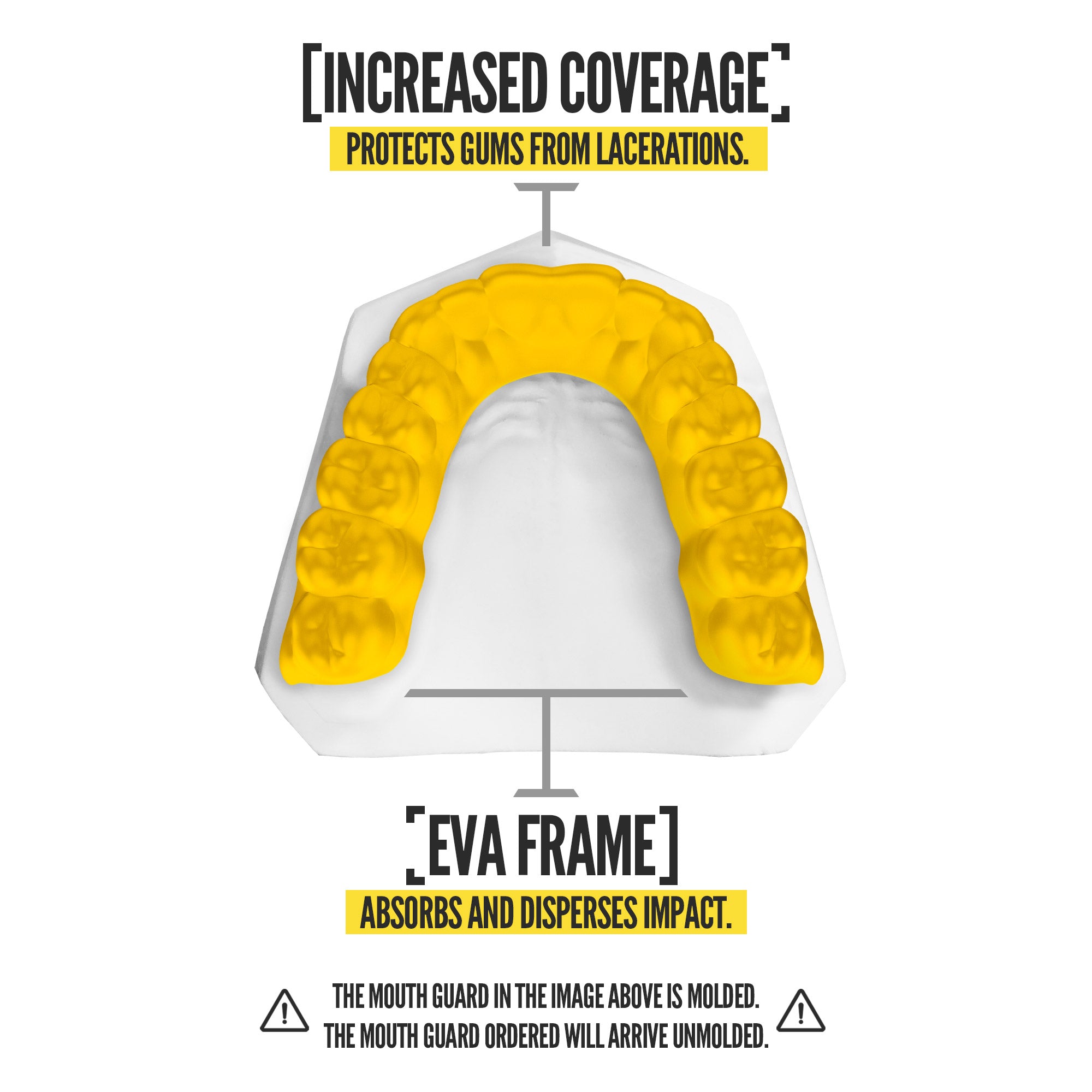 NXTRND Classic Sports Mouthguard Yellow Absorbs Impact