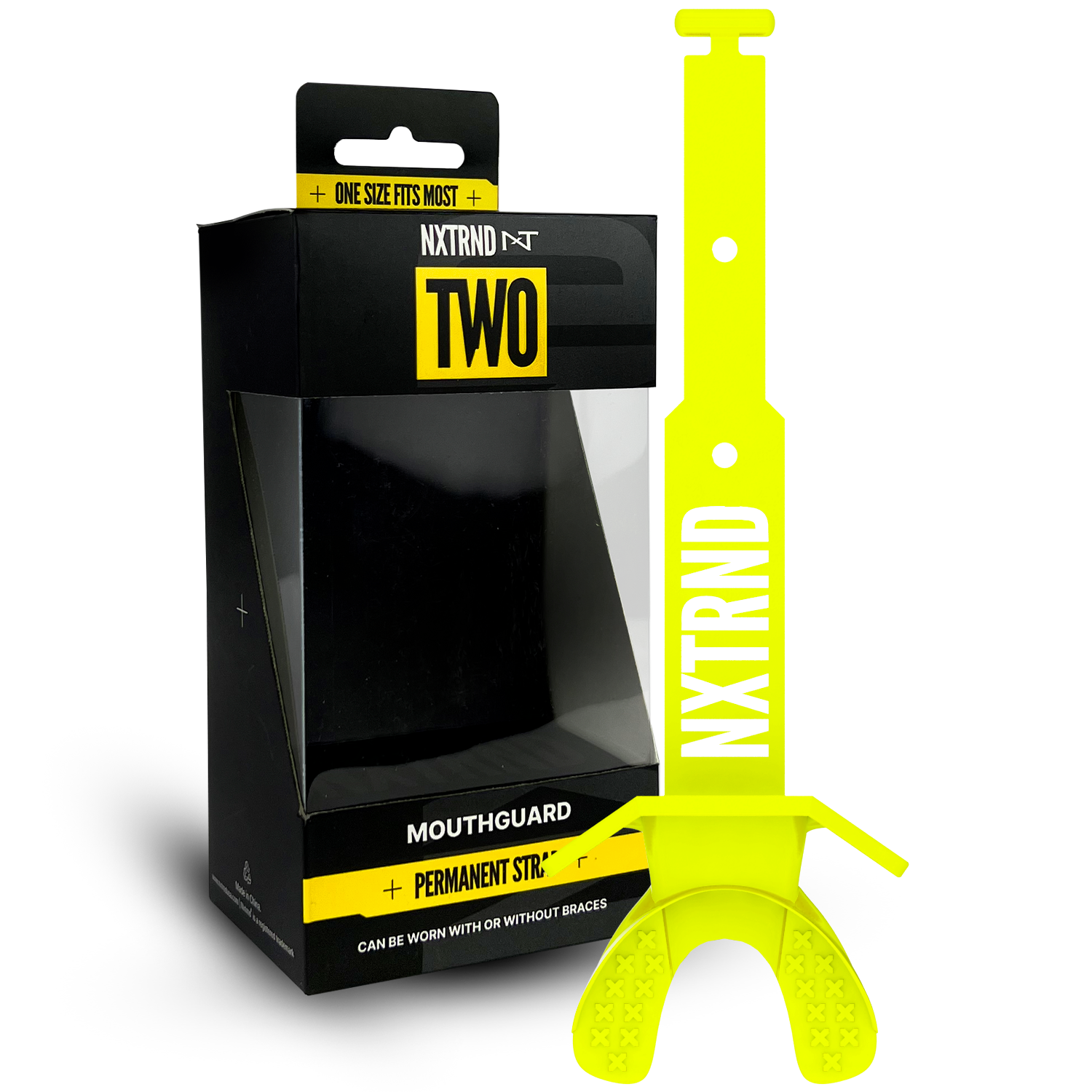 NXTRND TWO Strap Football Mouthguard Neon Yellow