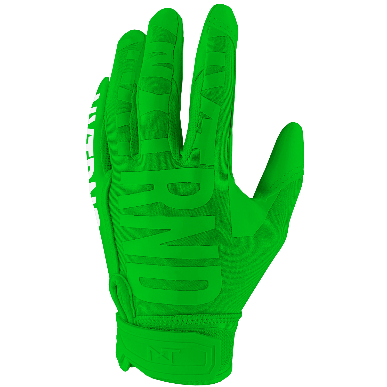 Neon green shop receiver gloves
