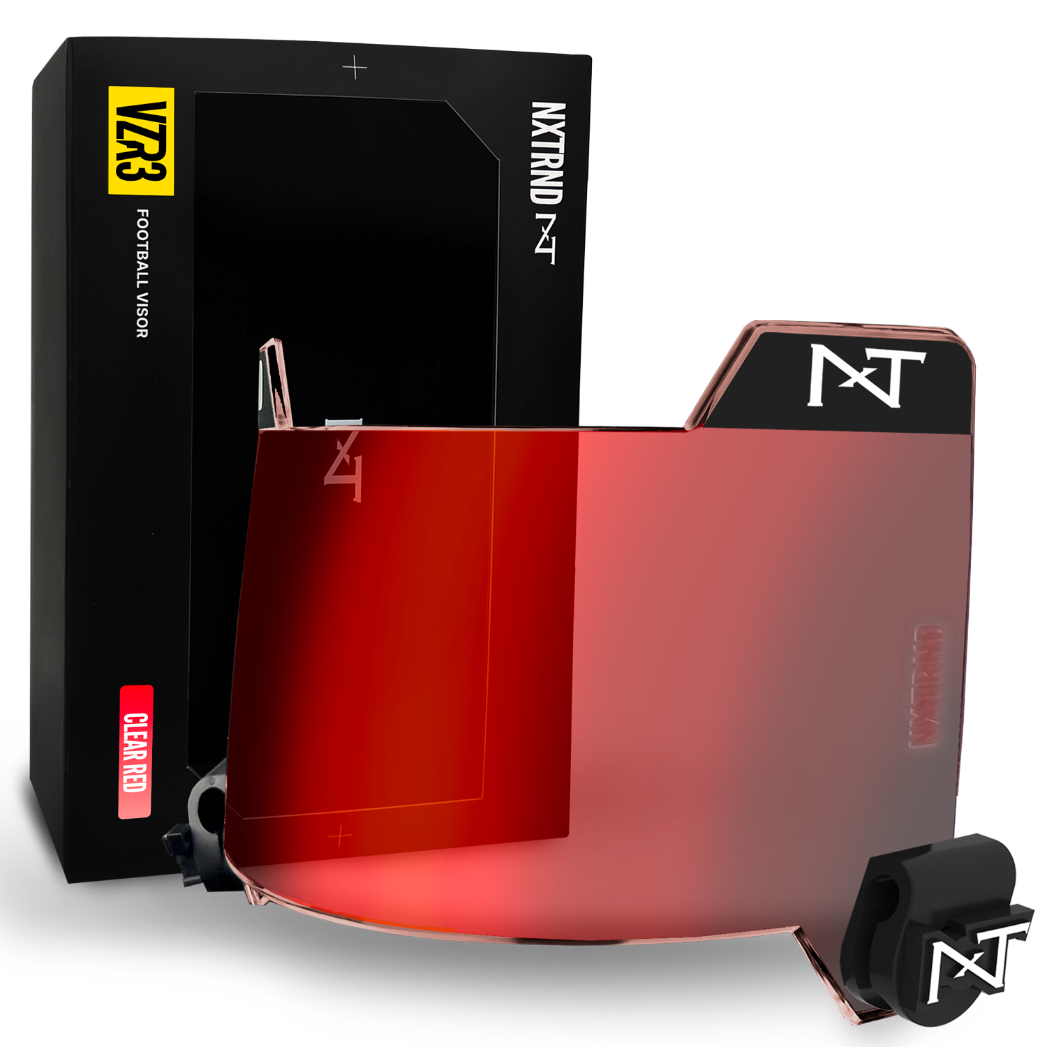 NXTRND VZR3™ Clear Red Football Visor