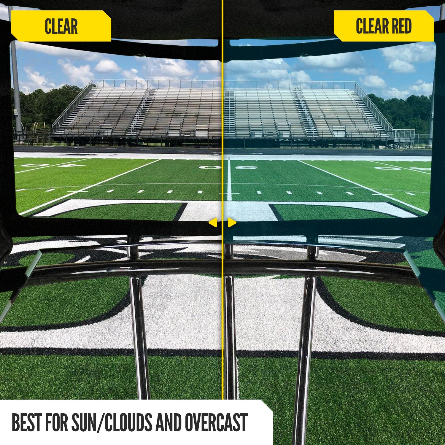 NXTRND VZR1® Football Visor Clear Red