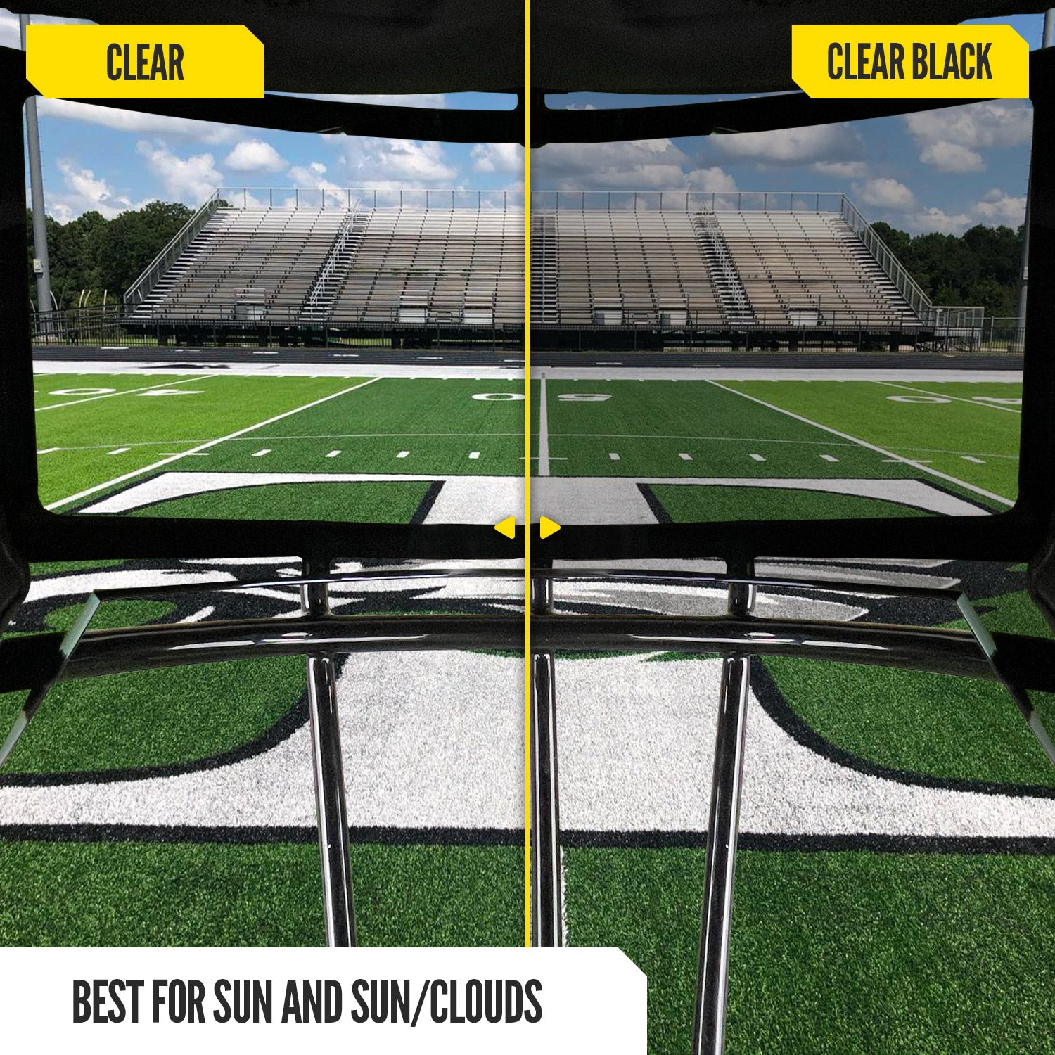 NXTRND VZR3® Football Visor Clear Black