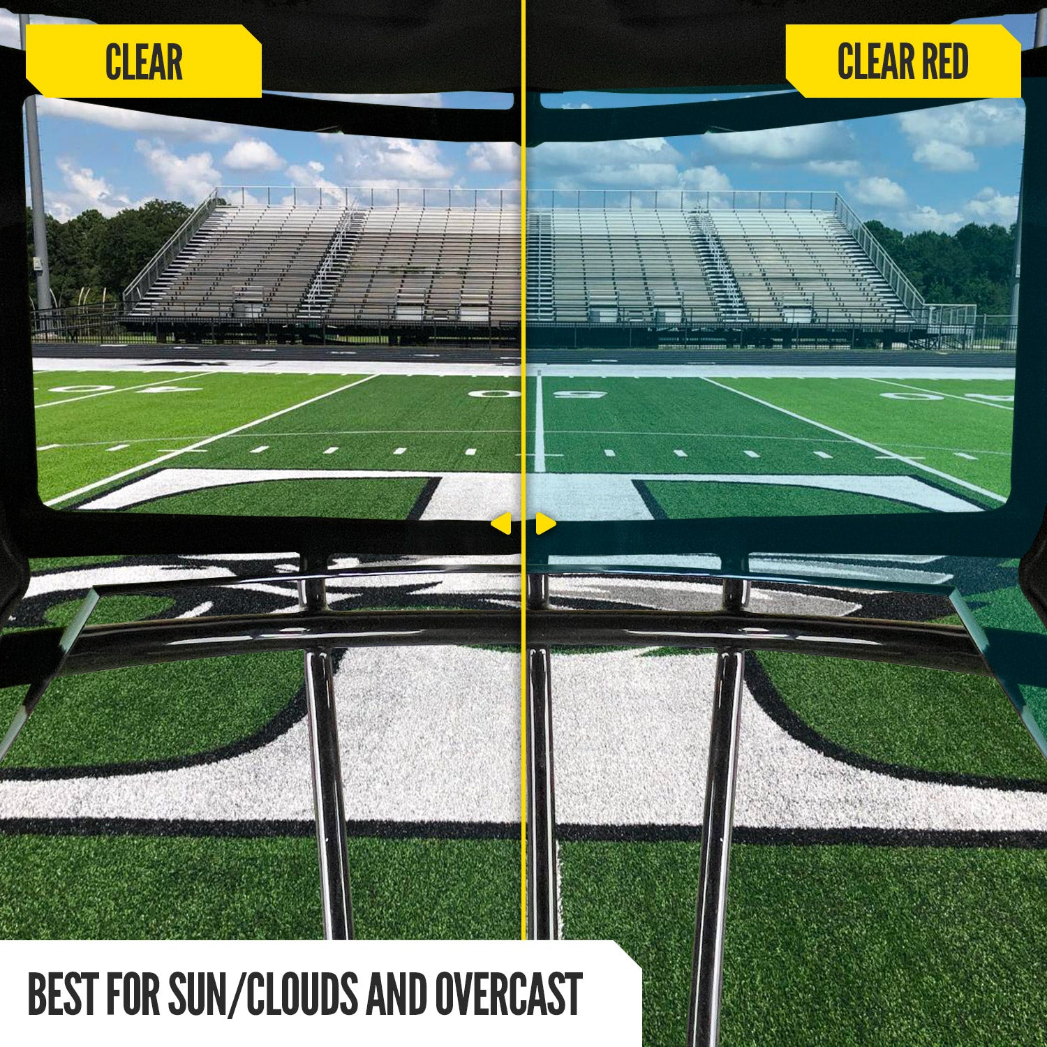 Visière de football NXTRND VZX rouge transparent