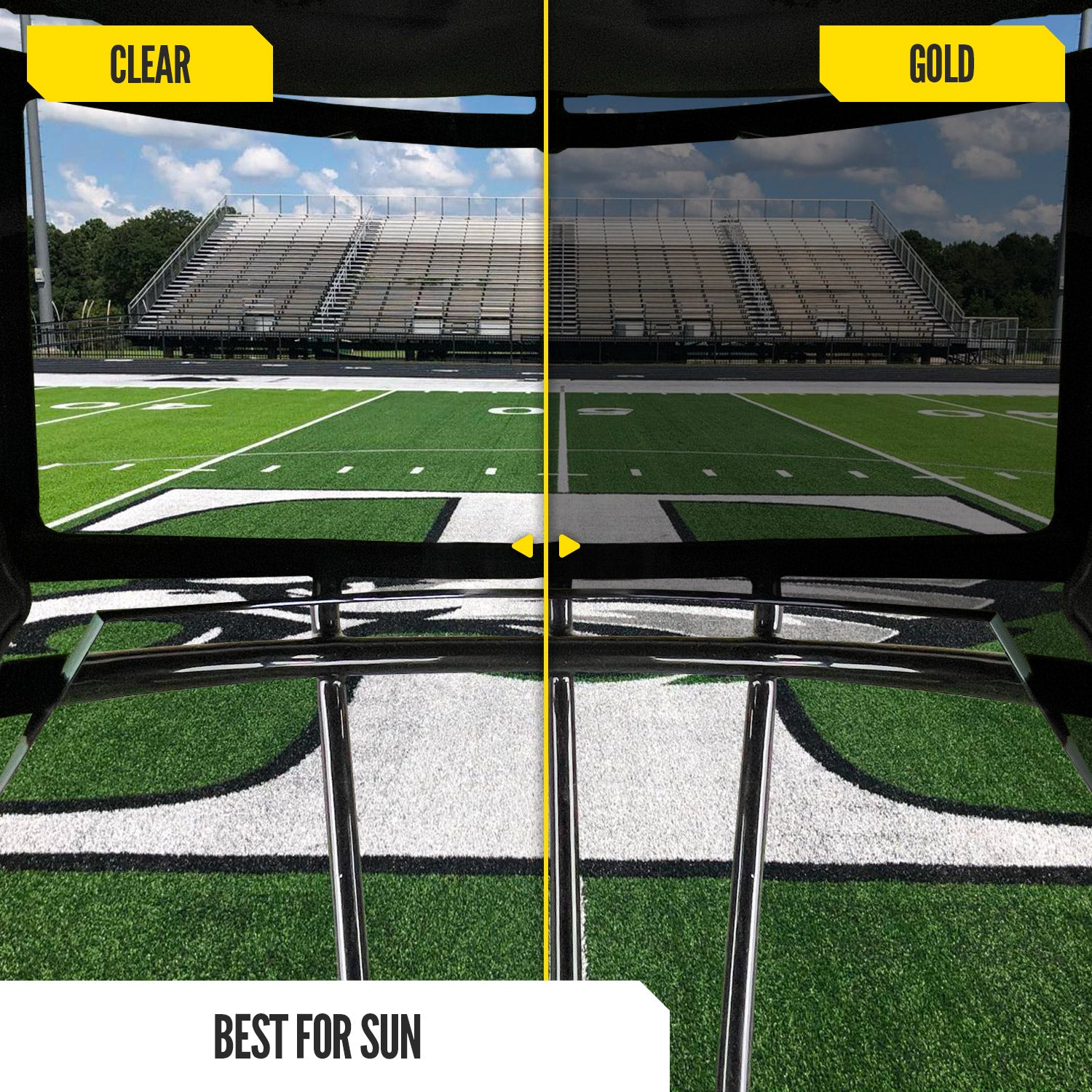 NXTRND VZR3® Football Visor Gold