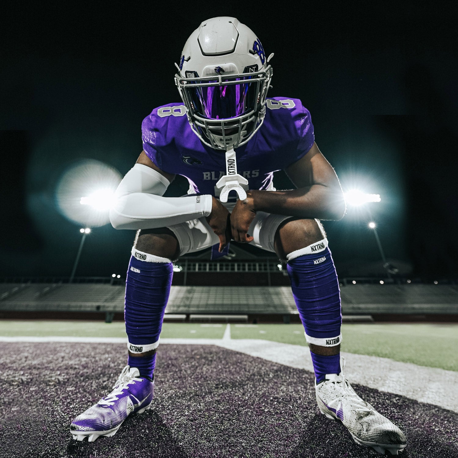 NXTRND Scrunch Football Leg Sleeves Purple