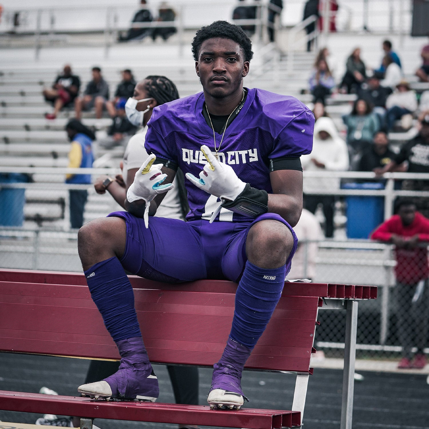 NXTRND XTD® Scrunch Football Socks Purple