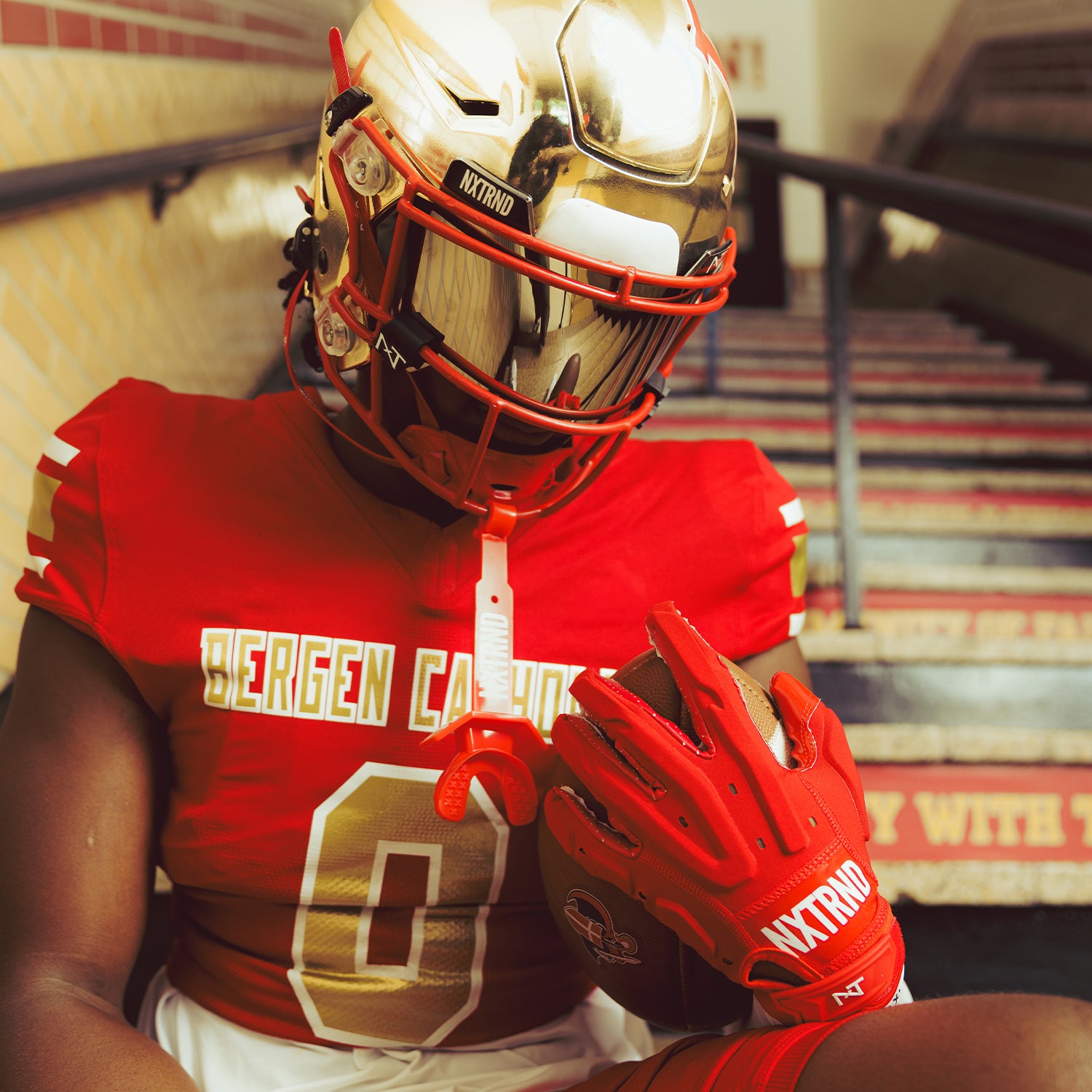 NXTRND G3® Pro Padded Football Gloves Red