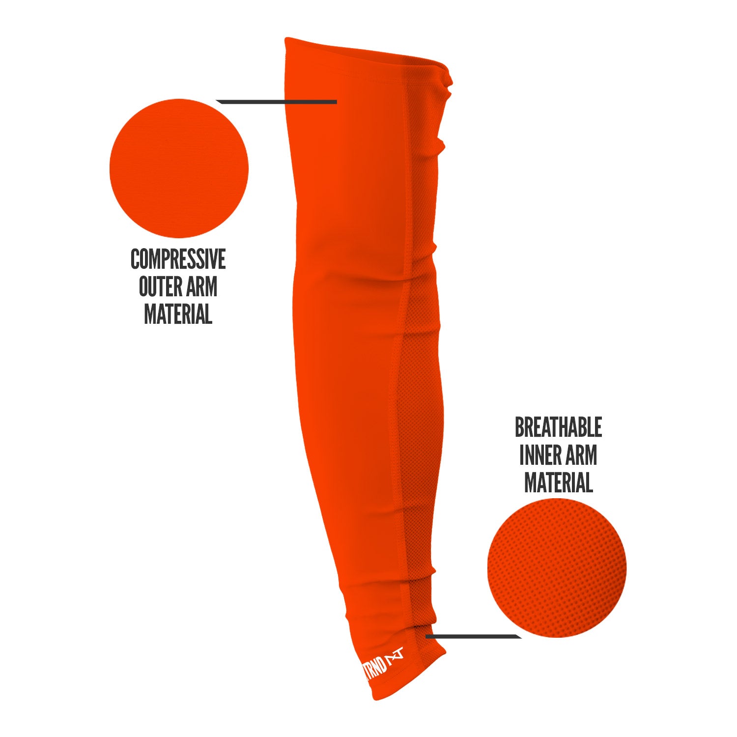 NXTRND AirTek Arm Sleeves Orange (1 Pair)