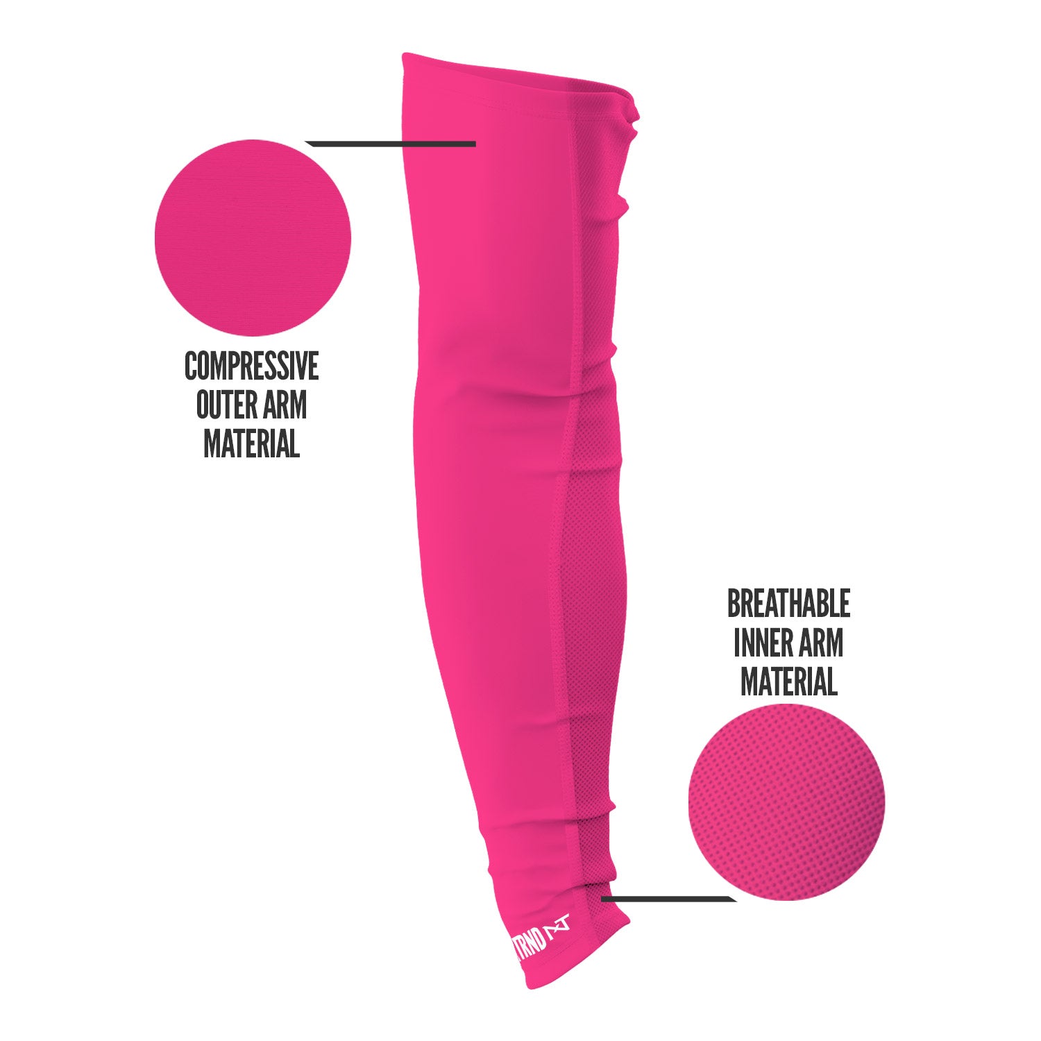 NXTRND AirTek Arm Sleeves Pink (1 Pair)