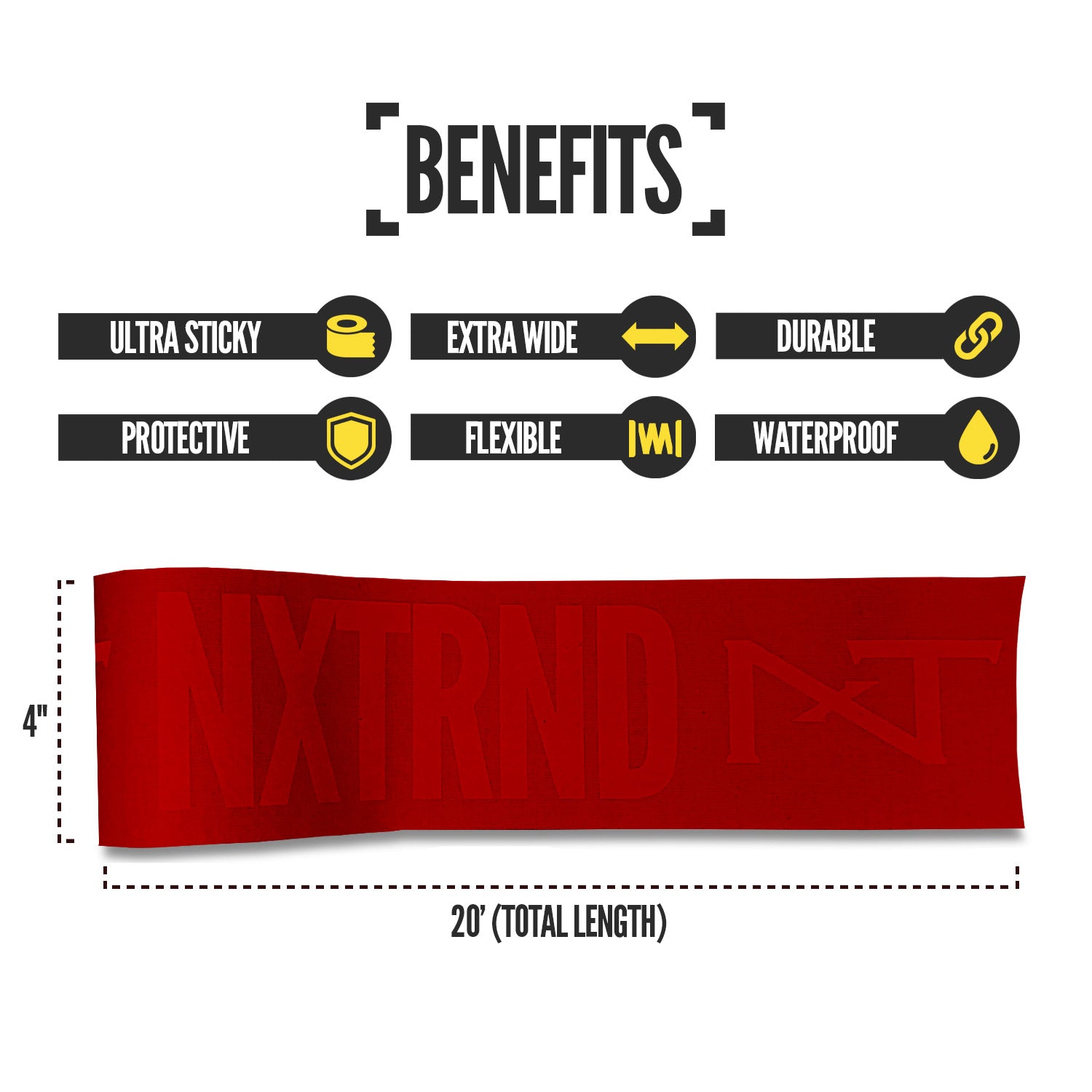 NXTRND TRF Football Turf Tape Red Benefits