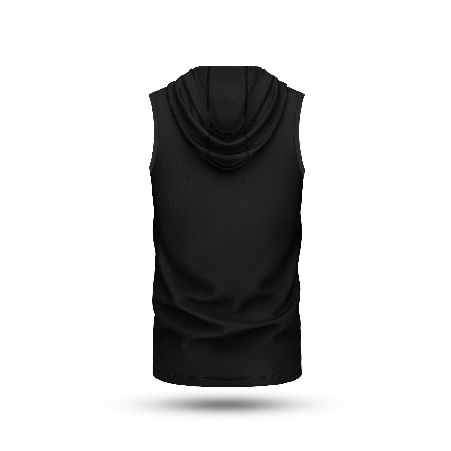 Nxtrnd Team Lightweight Sleeveless Hoodie Black Back View