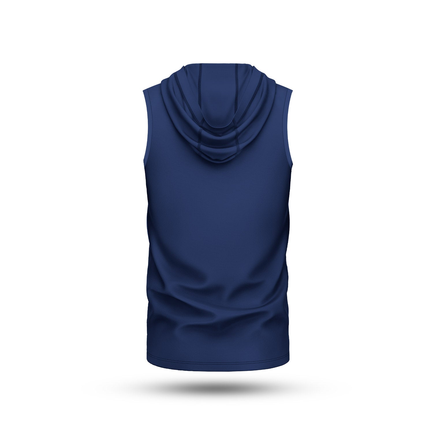 Nxtrnd Team Lightweight Sleeveless Hoodie Navy Blue Back View