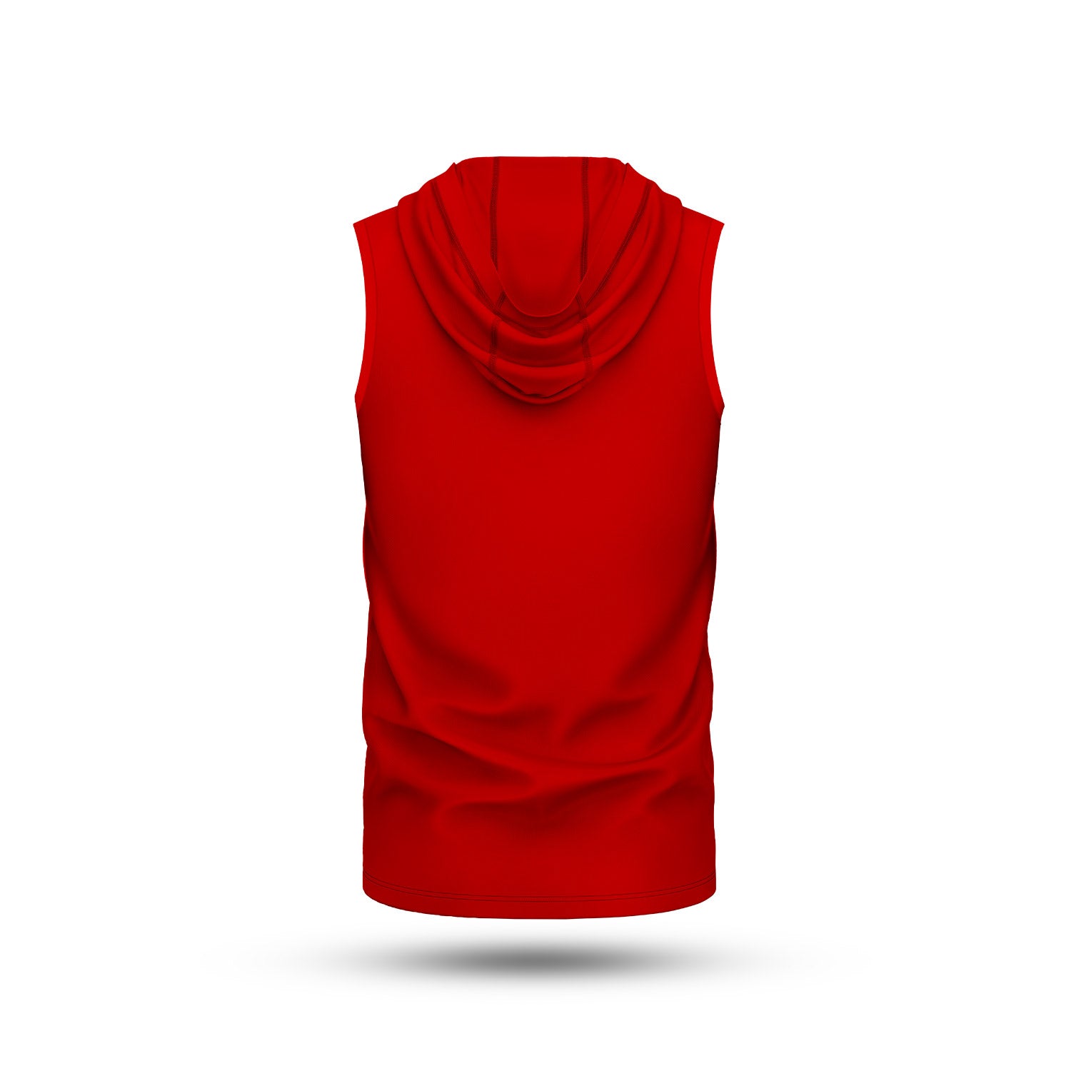 Nxtrnd Team Lightweight Sleeveless Hoodie Red Back View