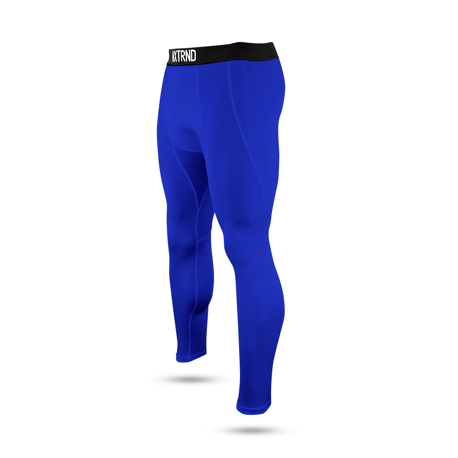 Core Tights Compression Pants Blue Side Left View