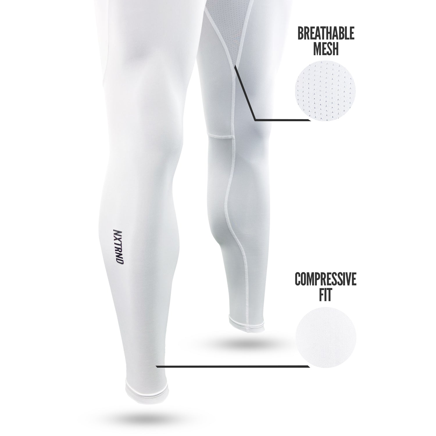 Nxtrnd Core Tights Compression Legging Pants White Specs