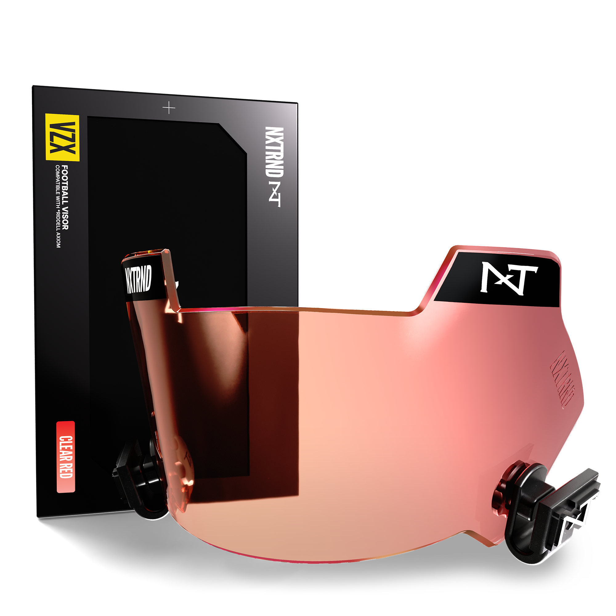 Visière de football NXTRND VZX rouge transparent