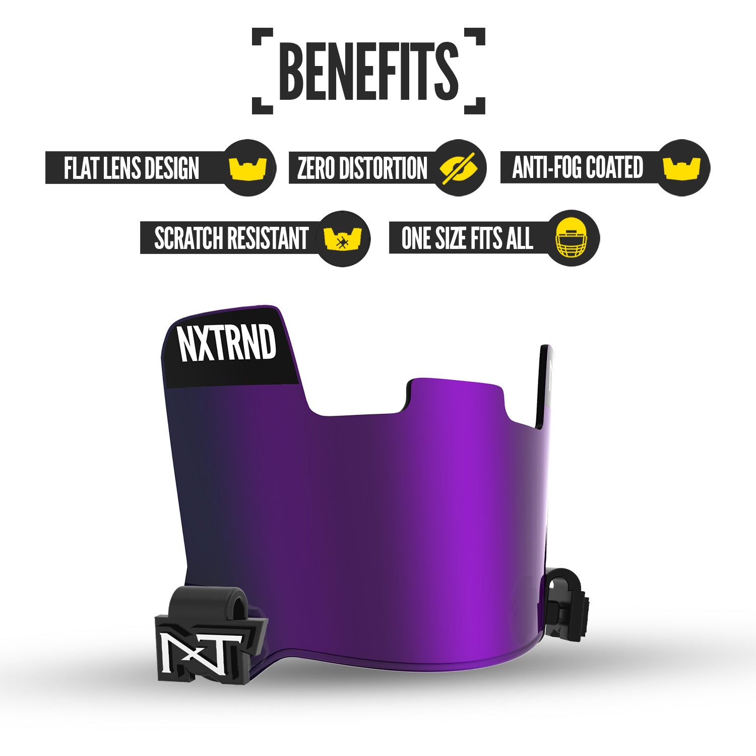 NXTRND VZR1® Football Visor Purple
