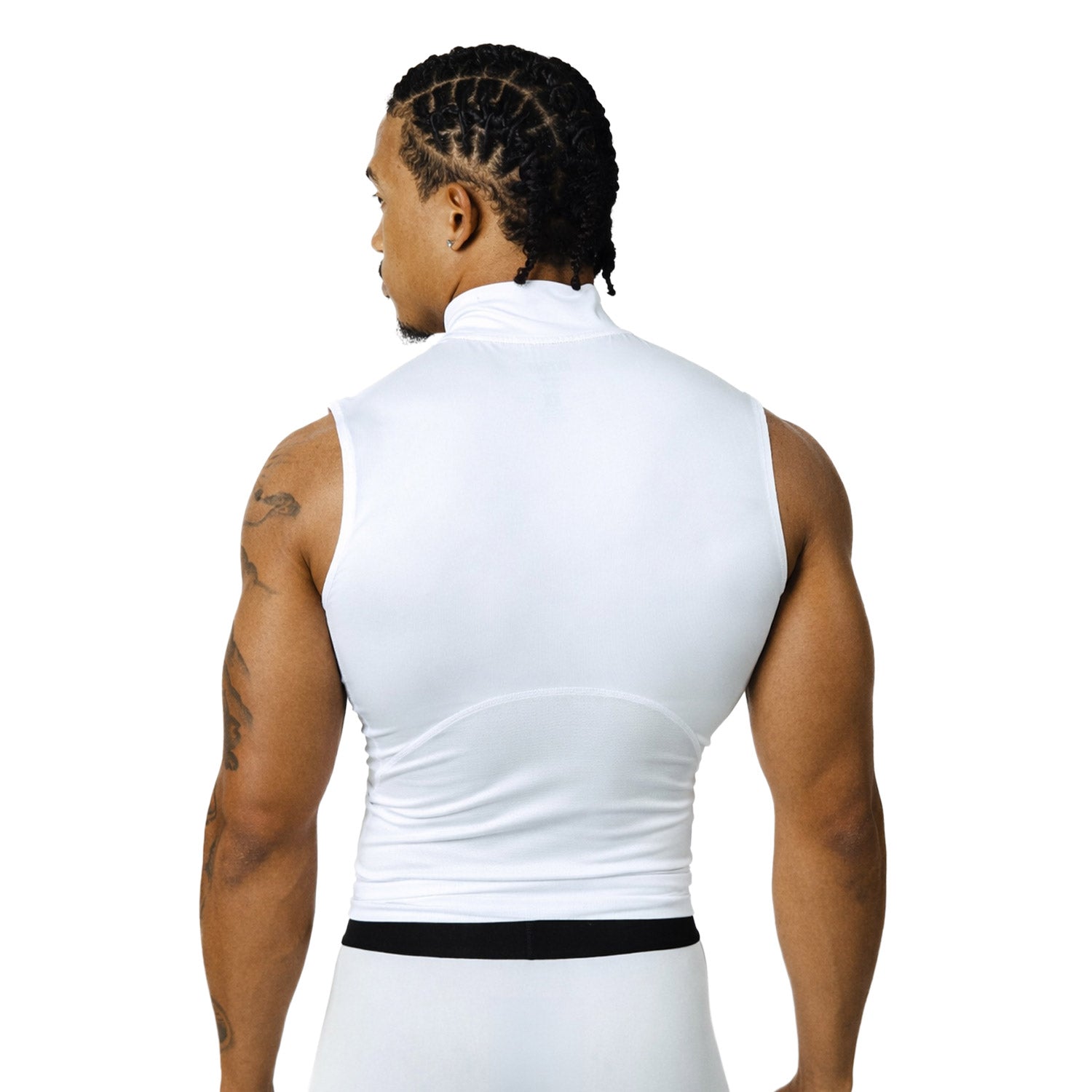 Nxtrnd Core Turtleneck Compression Sleeveless White