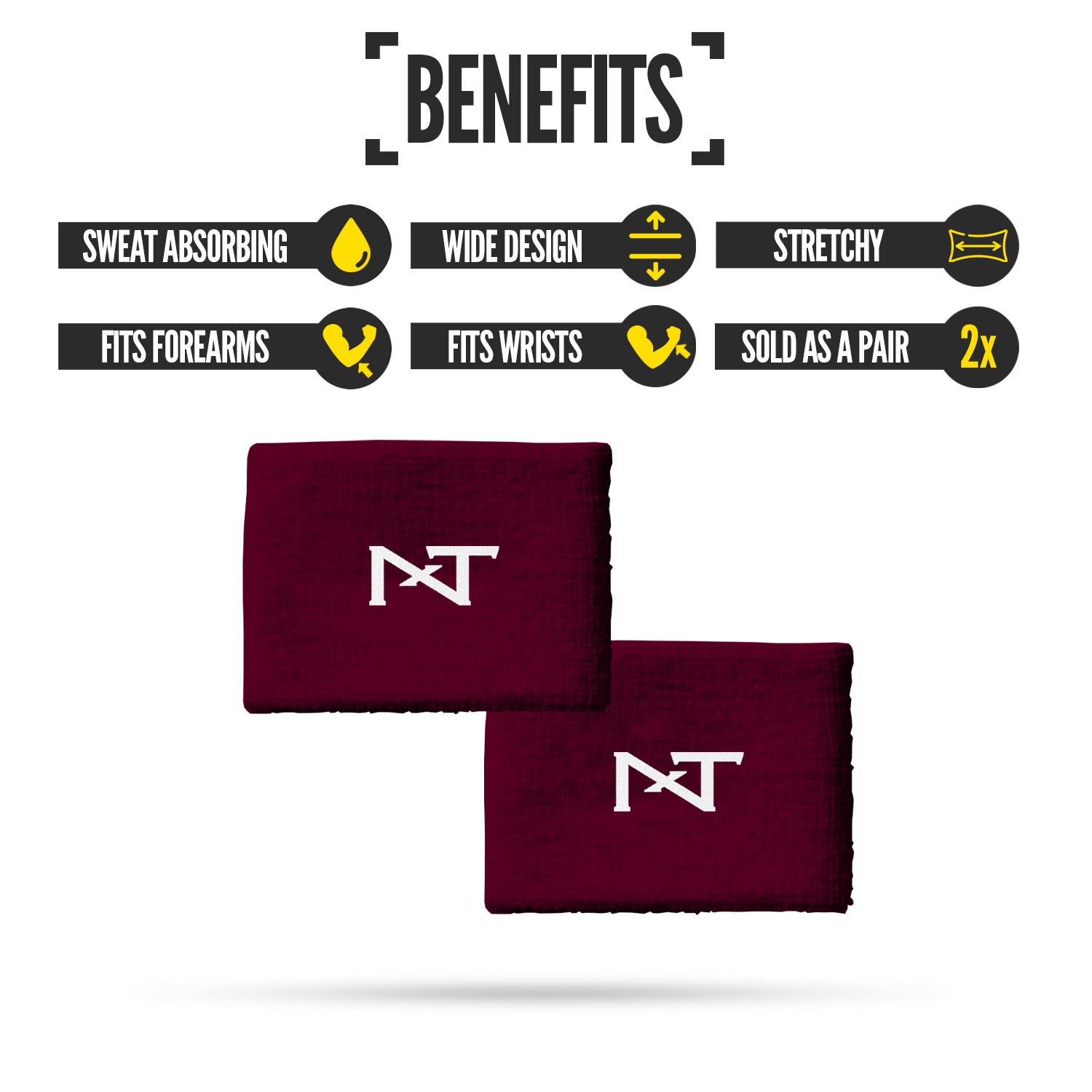 NXTRND Wrist Band Maroon Benefits