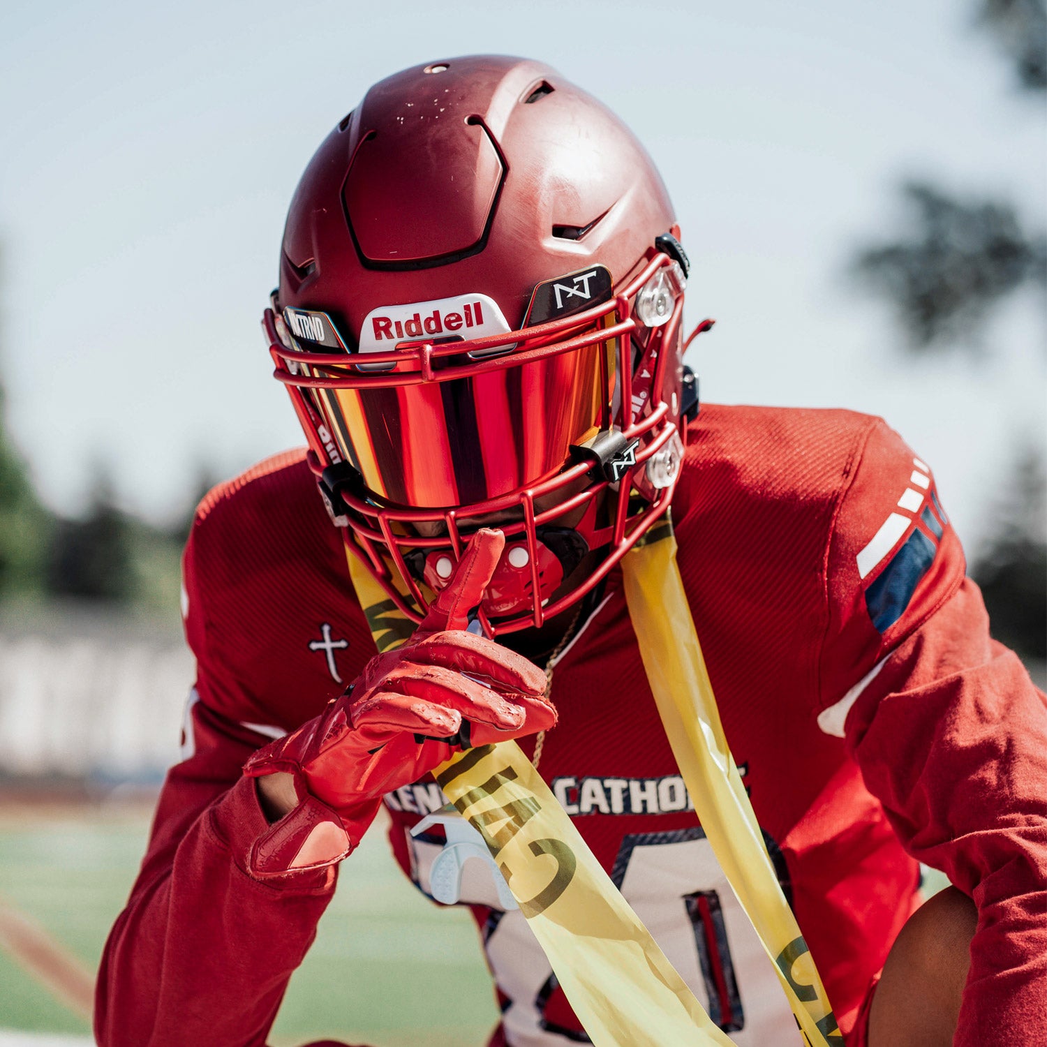 NXTRND VZR1® Football Visor Red
