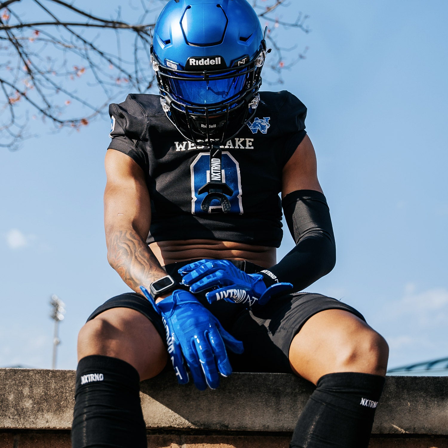NXTRND G1® Youth Football Gloves Blue