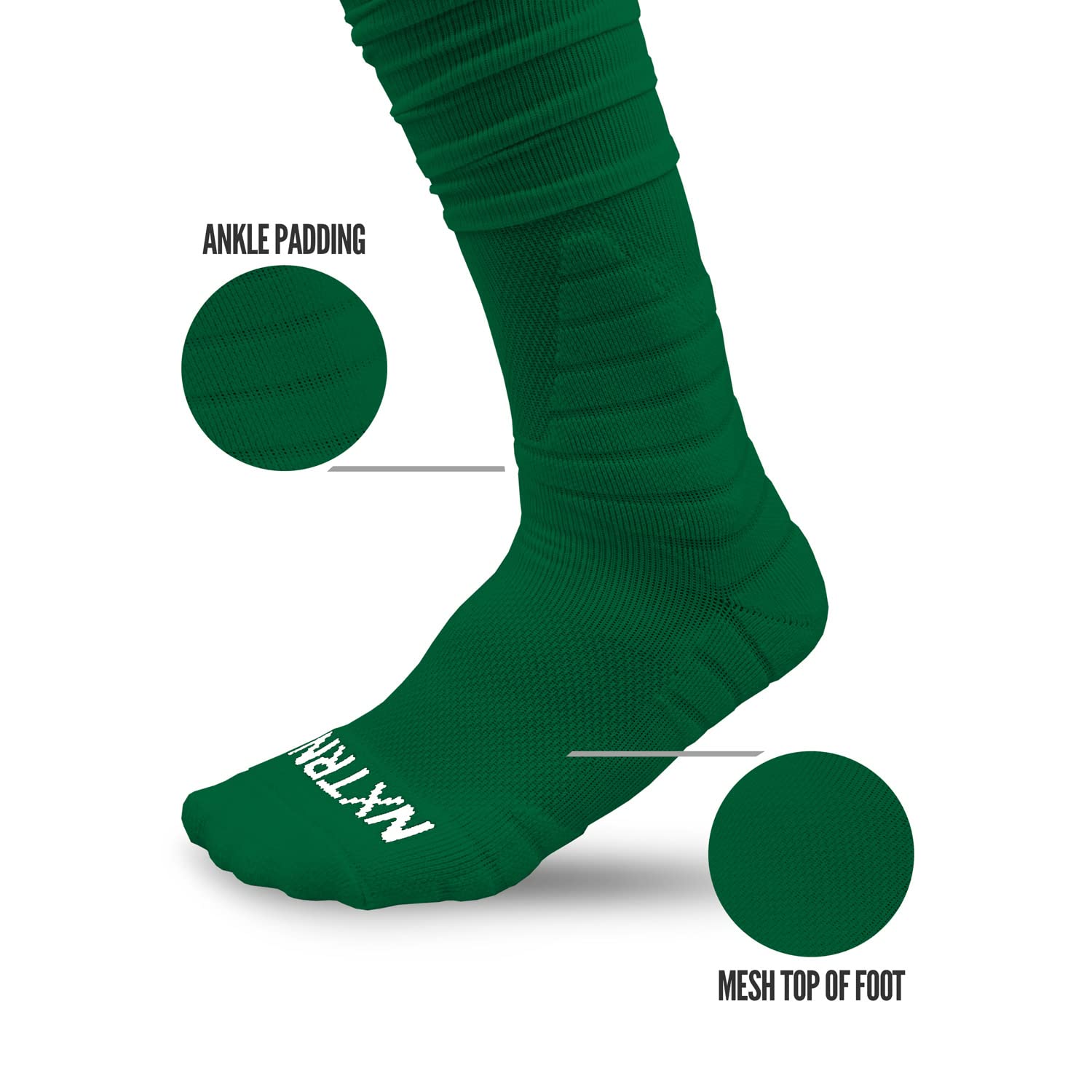 NXTRND XTD® Scrunch Football Socks Green