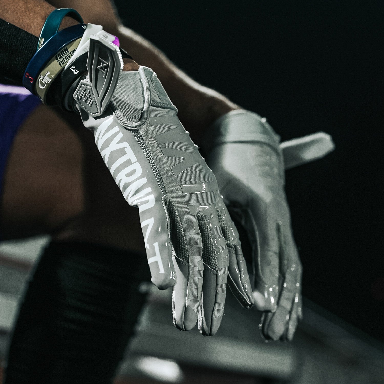 NXTRND G1® Youth Football Gloves Grey
