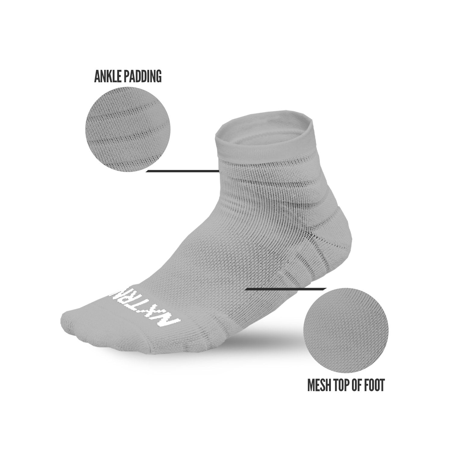 NXTRND Quarter Socks Grey (3-Pairs)