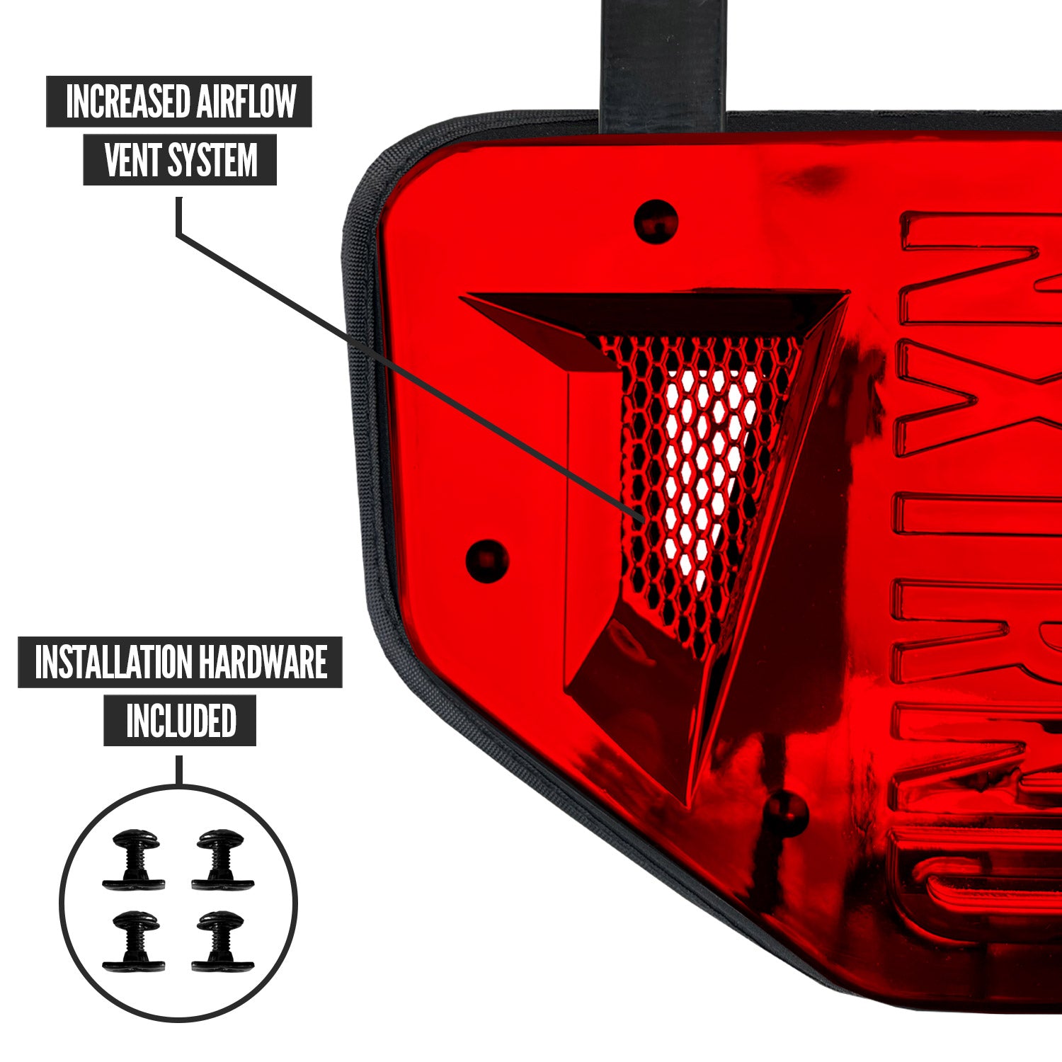 NXTRND B-PLATE® Football Back Plate Chrome Red