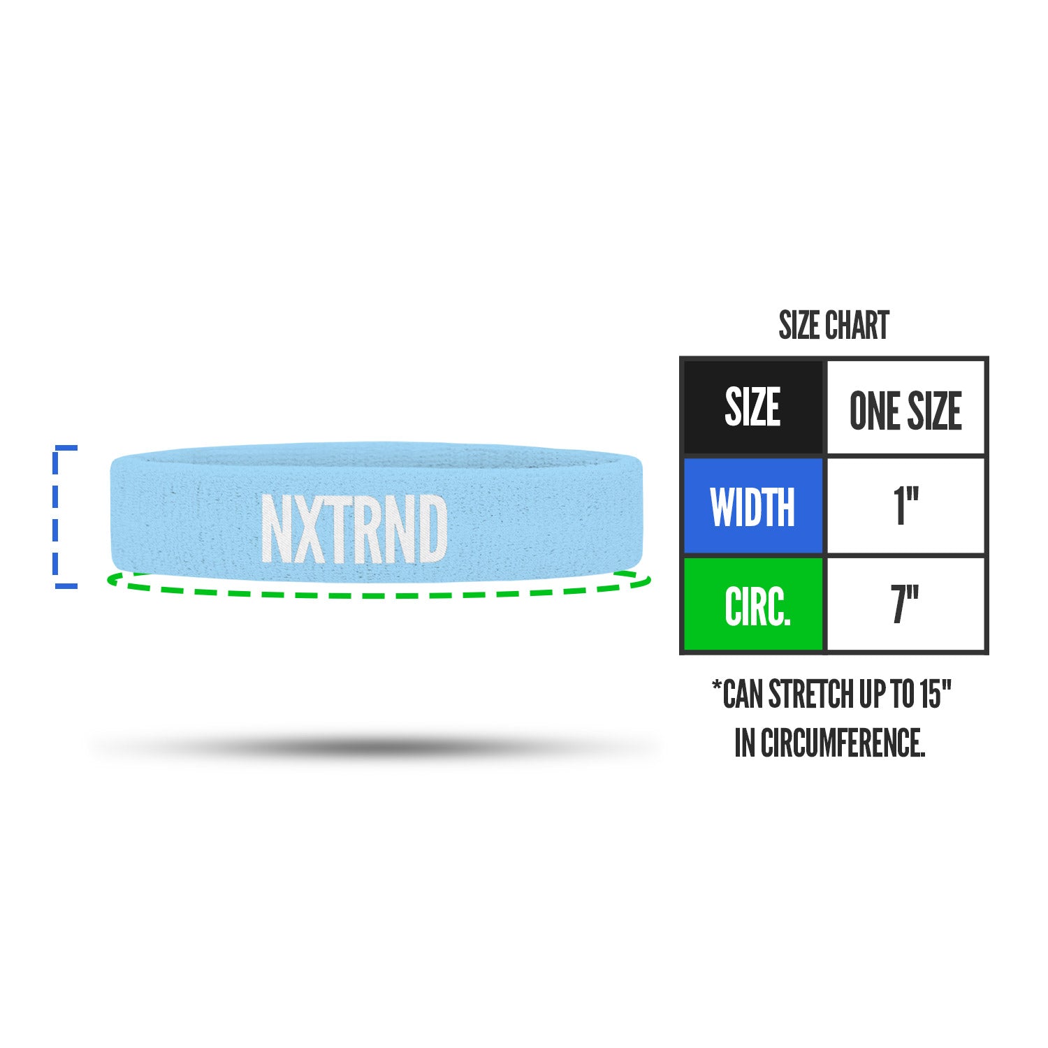 NXTRND Arm Bands Columbia Blue (1 Pair)