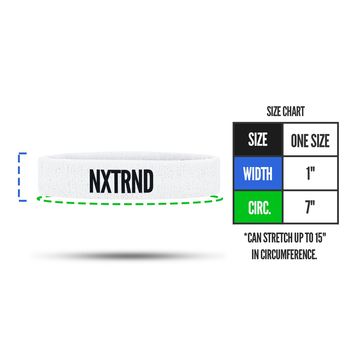 NXTRND Arm Bands White (1 Pair)