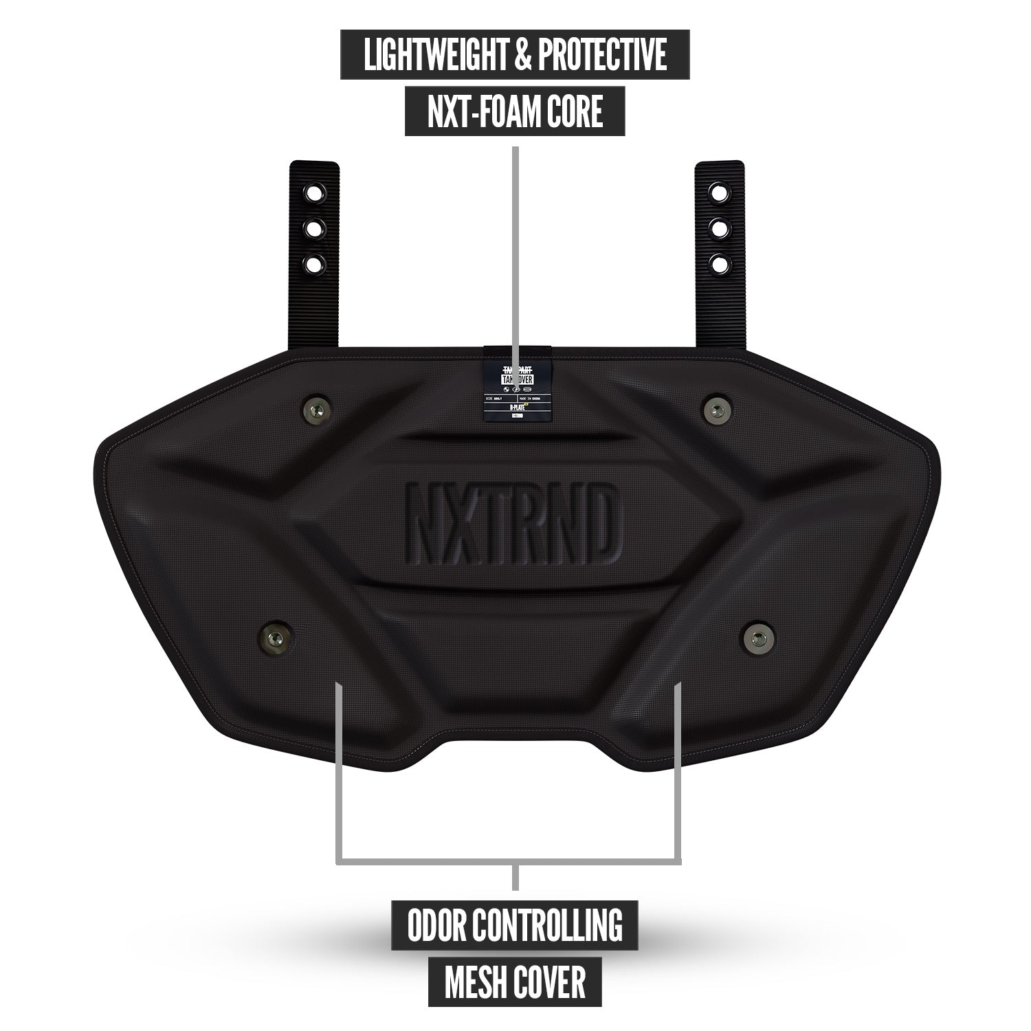 Plaque dorsale de football américain NXTRND B-PLATE® Pro, rouge