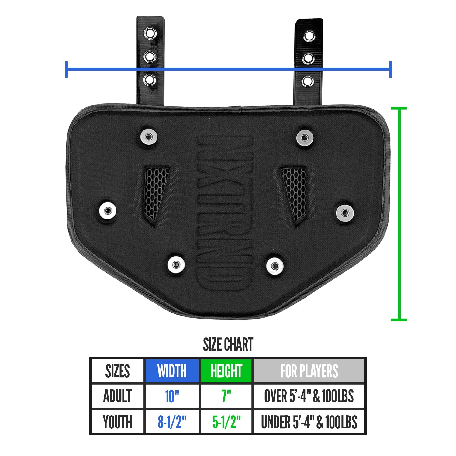 NXTRND B-PLATE® Football Back Plate Black