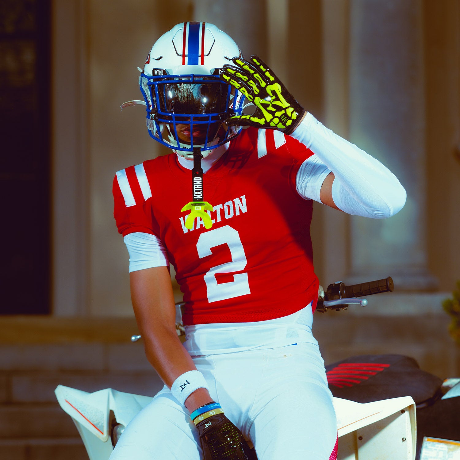 NXTRND G2® Pro Skeleton Football Gloves Black & Yellow