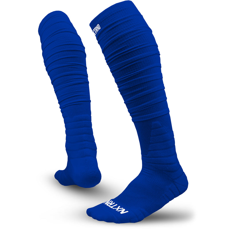 Load image into Gallery viewer, NXTRND XTD™ Scrunch Football Socks Blue
