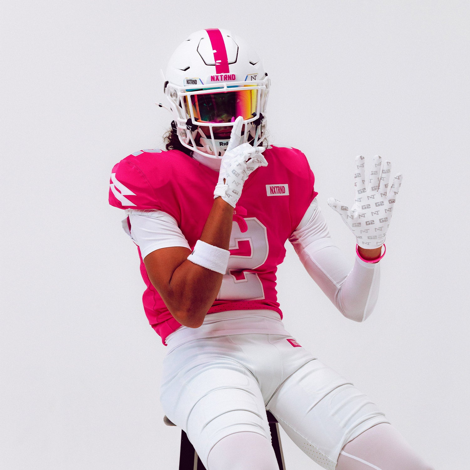 Visière de football NXTRND VZR3® rose transparent