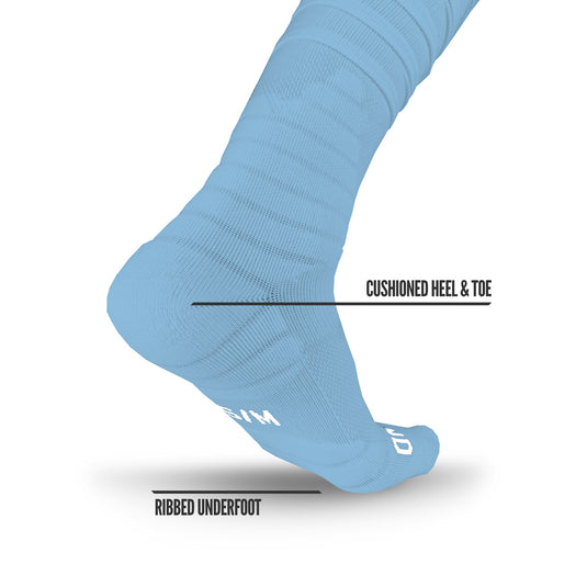 Blue Kids Football Grip Socks