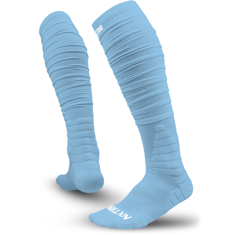 NXTRND XTD Padded Scrunch Football Socks Columbia Blue