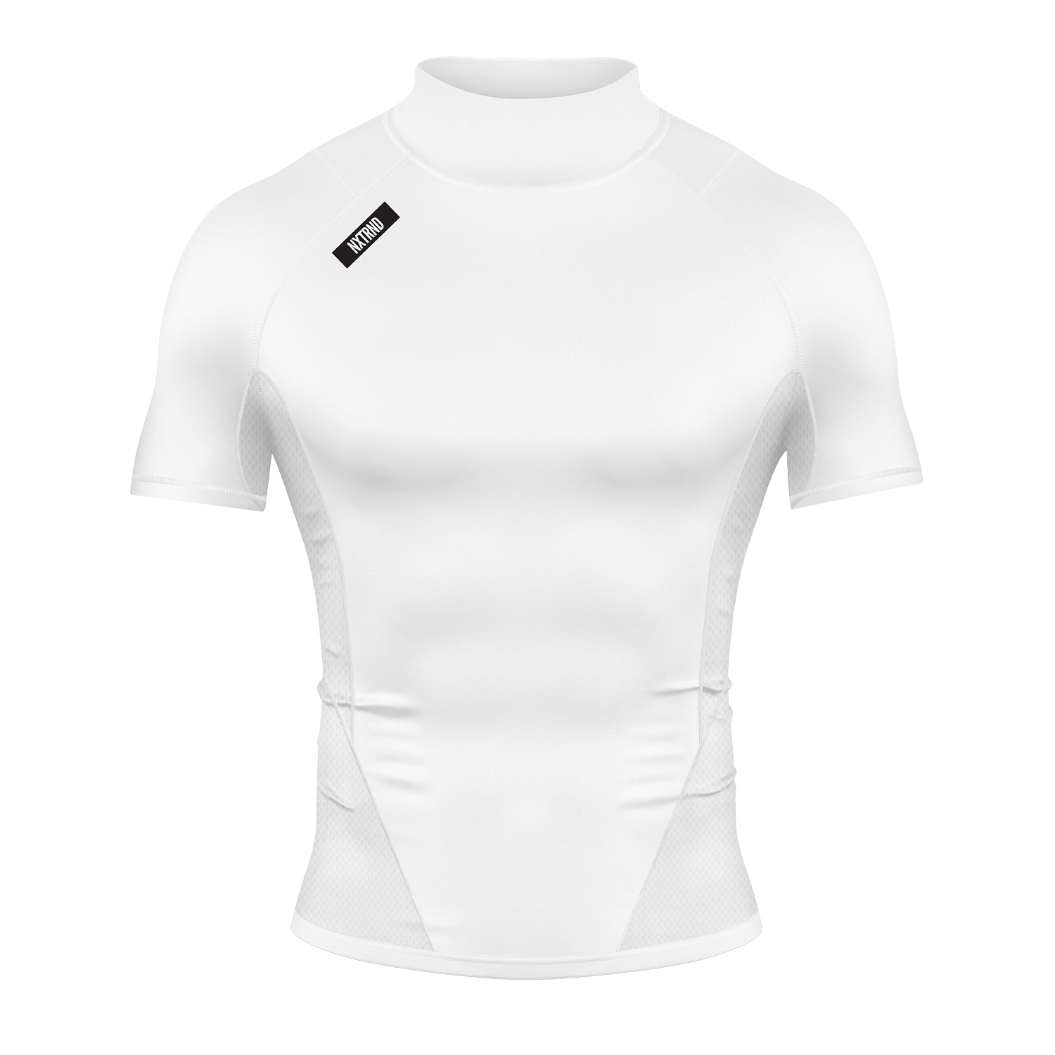 Nxtrnd Core Turtleneck Compression Short Sleeve White