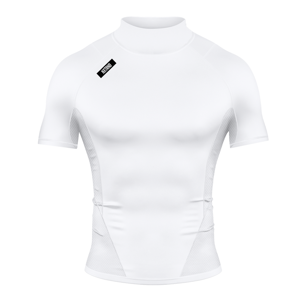 Nxtrnd Core Turtleneck Compression Short Sleeve White Nxtrnd Core Turtleneck Compression Short Sleeve White