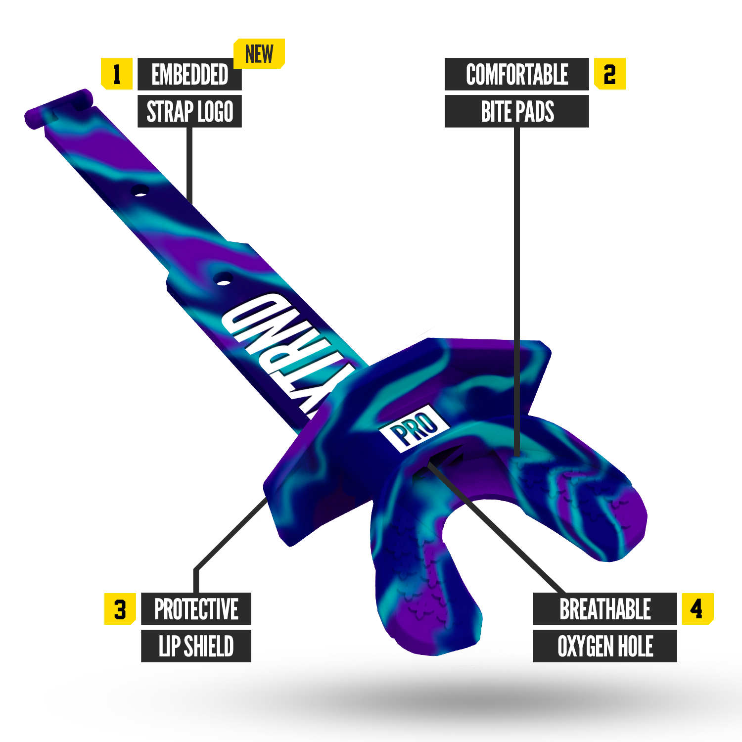 NXTRND TWO® Pro Mouth Guard Cosmic Purple & Blue