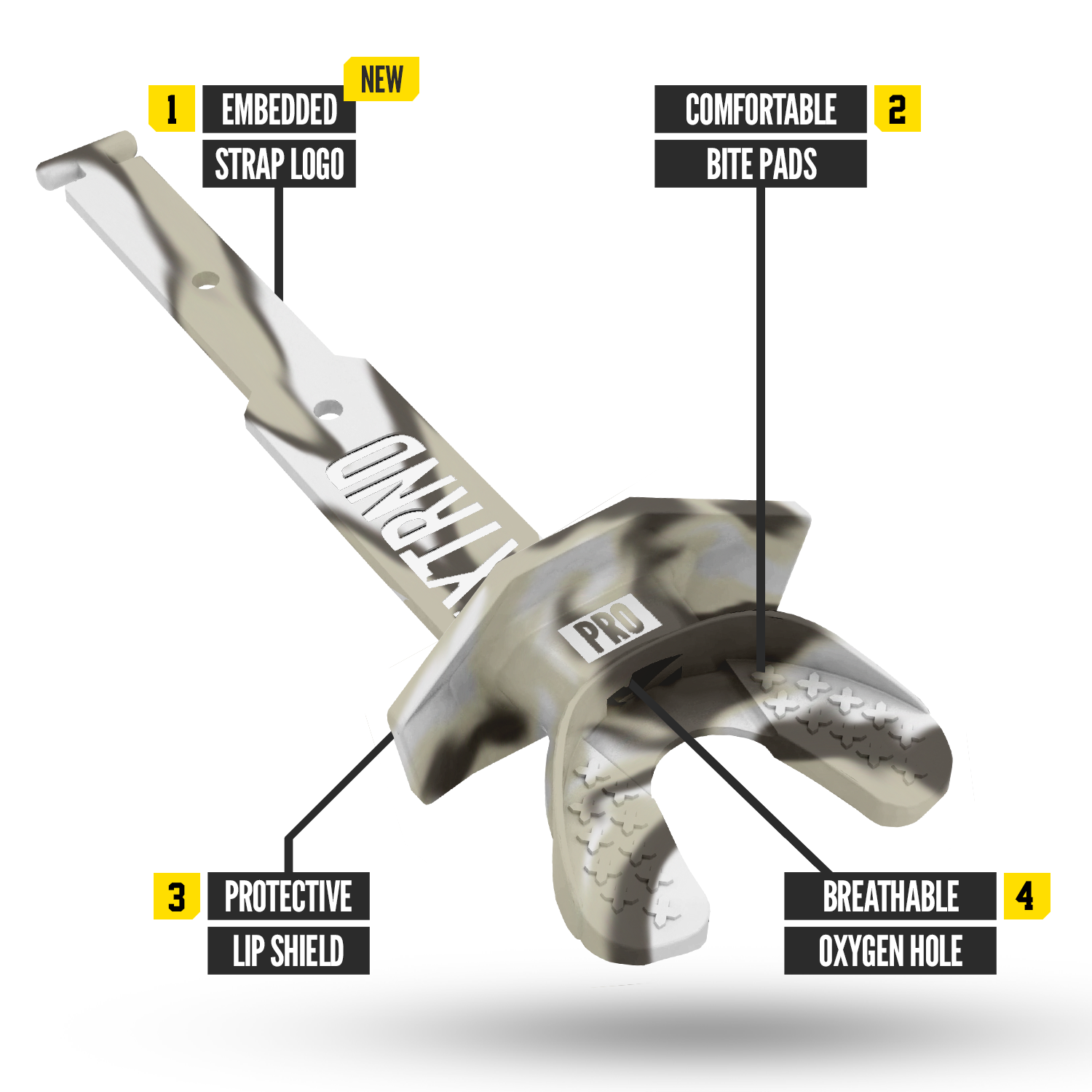 NXTRND TWO® Pro Mouth Guard Cosmic White & Grey