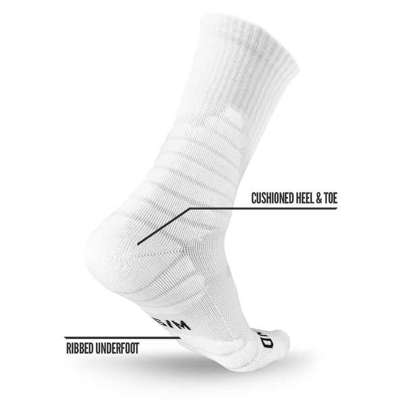 Load image into Gallery viewer, NXTRND Crew Socks White 3-Pairs
