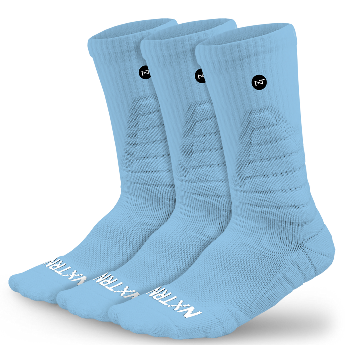 NXTRND Crew Socks Columbia Blue (3-Pairs)