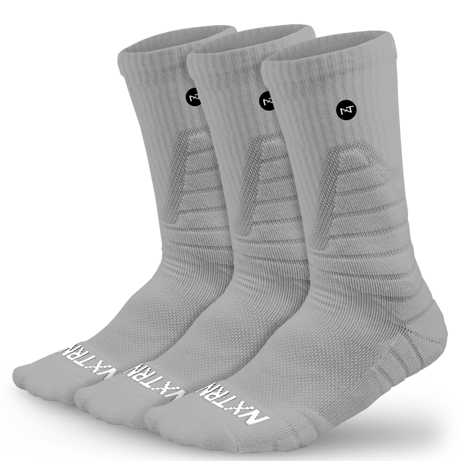 Chaussettes montantes NXTRND grises (3 paires)
