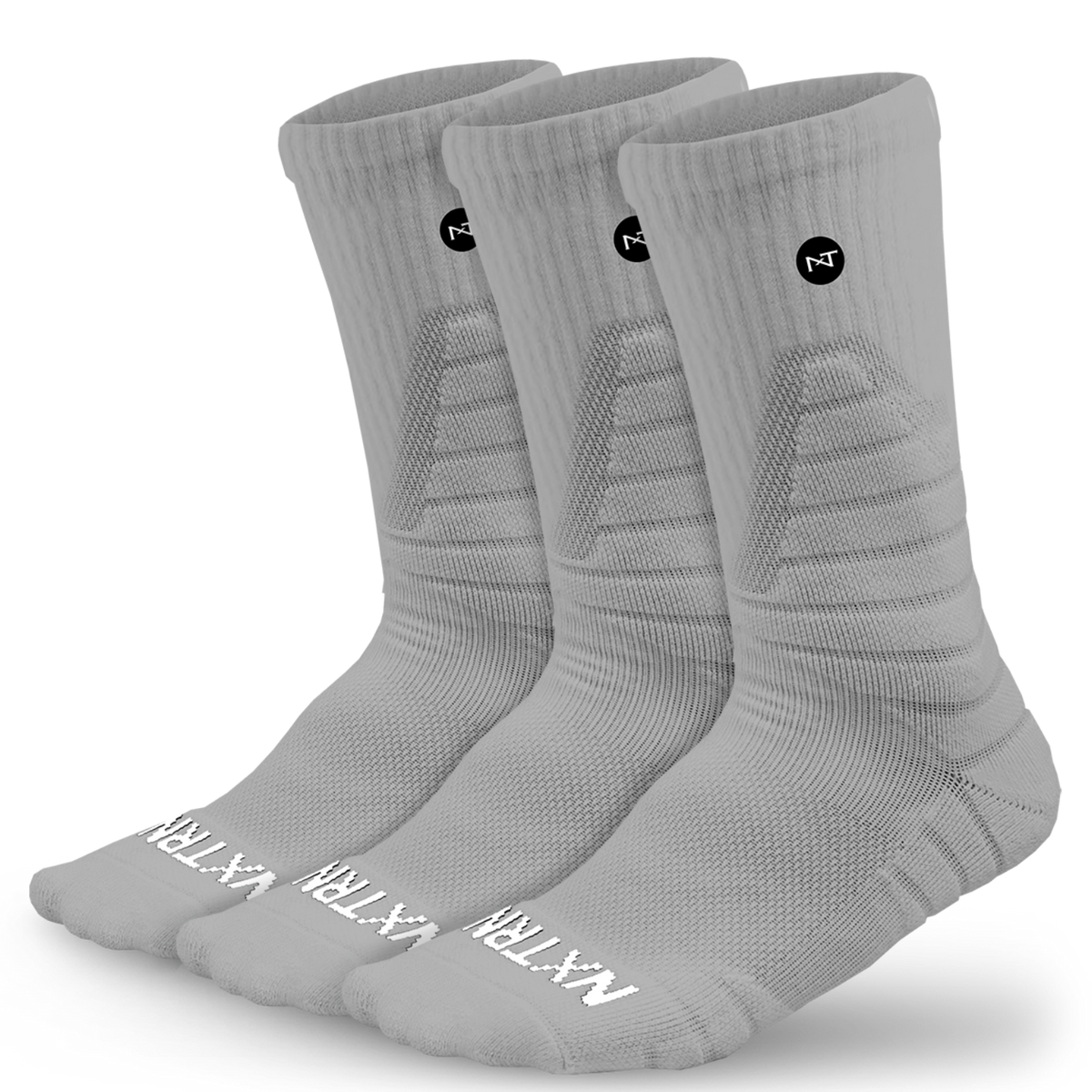 Chaussettes montantes NXTRND grises (3 paires)