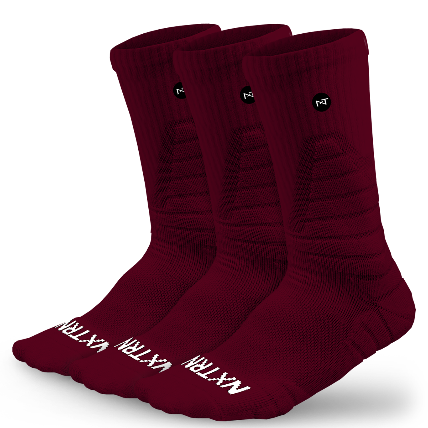 Chaussettes montantes NXTRND bordeaux (3 paires)