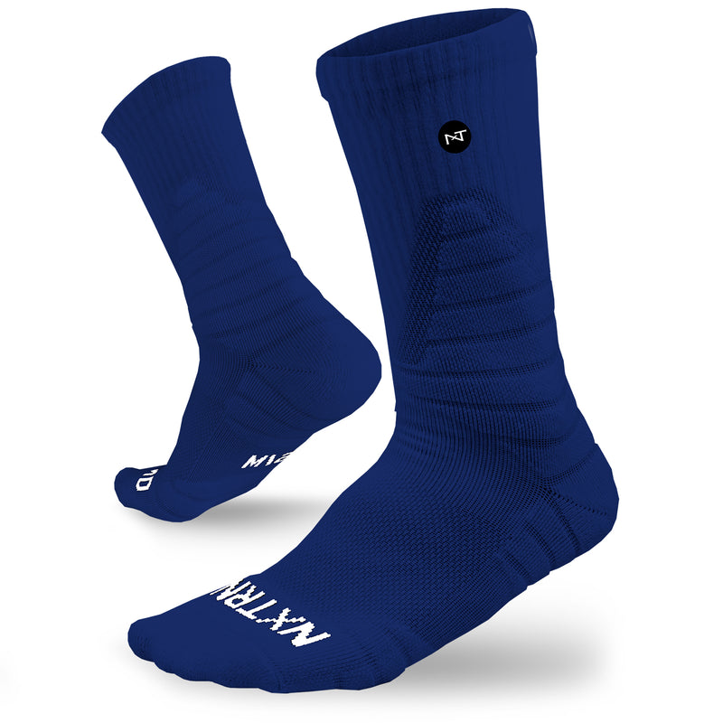 Load image into Gallery viewer, NXTRND Crew Socks Navy Blue 3-Pairs
