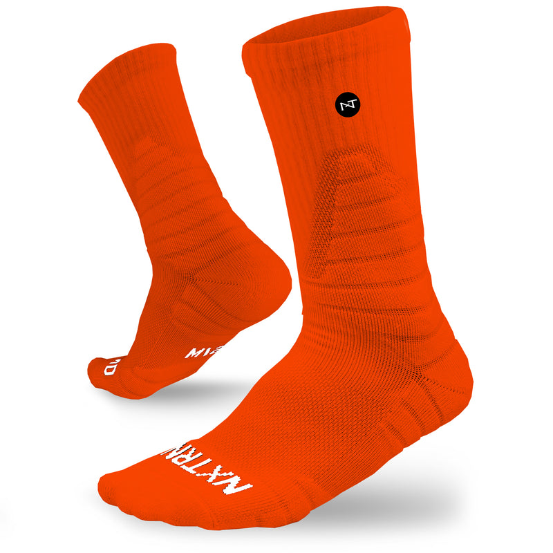 Load image into Gallery viewer, NXTRND Crew Socks Orange 3-Pairs
