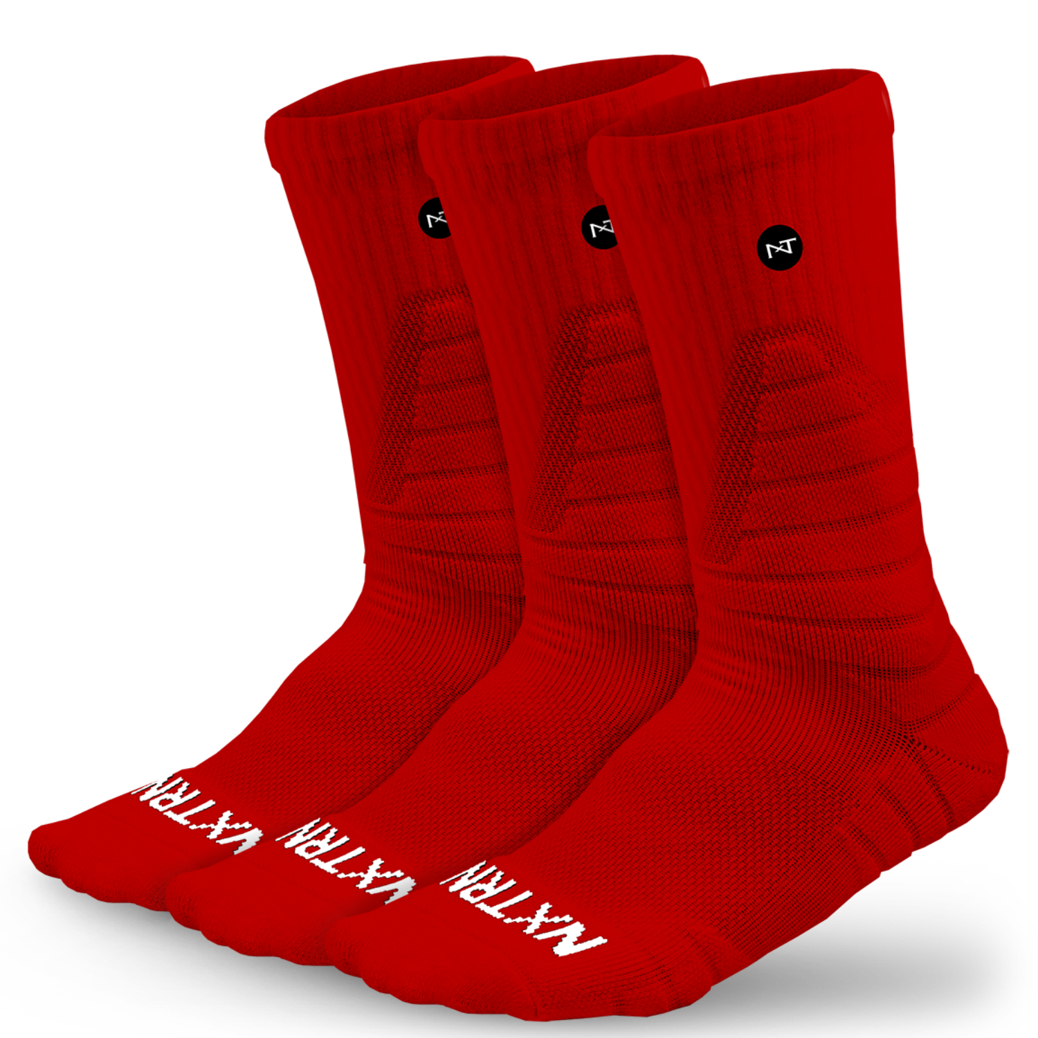 Chaussettes montantes NXTRND rouges (3 paires)